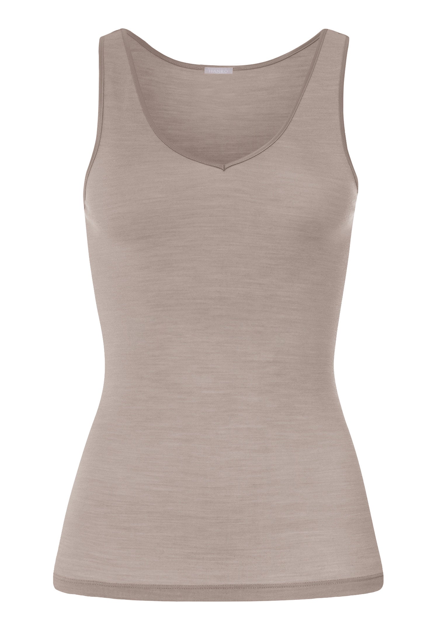 hanro-woolen-silk-tank-top-damen-rose-grey-wolle-seide image 1