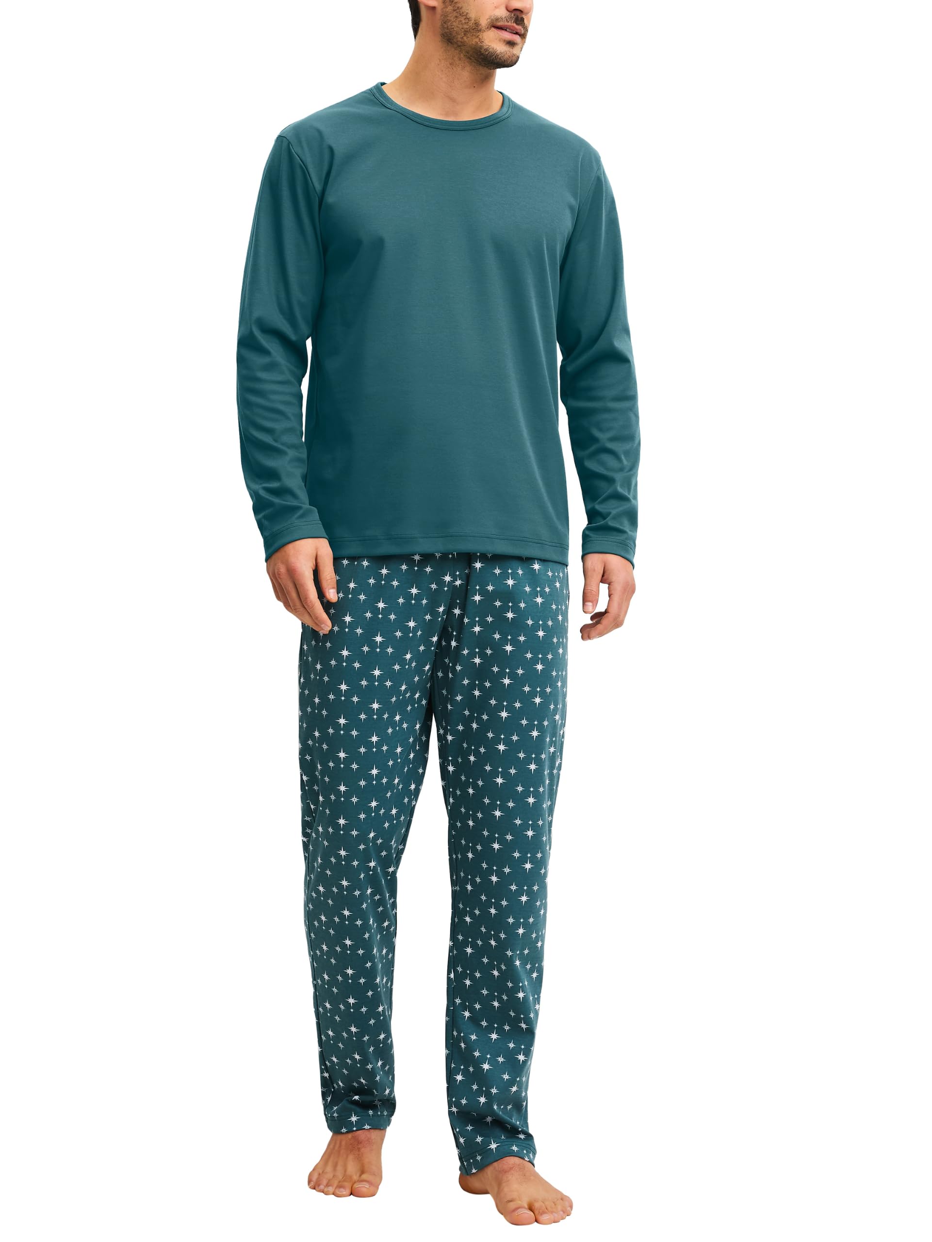 calida-relax-streamline-pyjama-herren-dark-glen-baumwolle-52-54 image 5