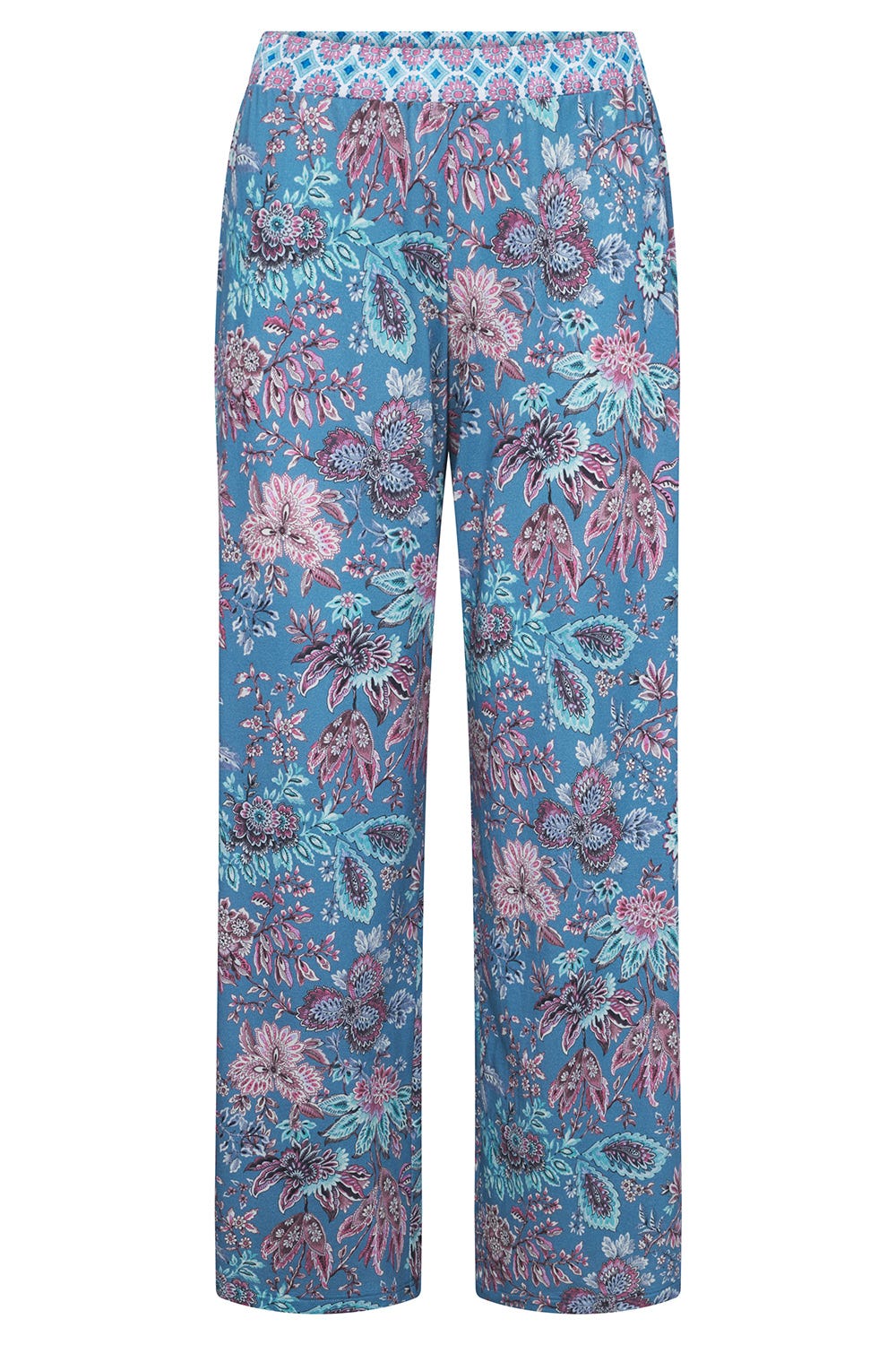 r-sch-be-happy-pyjamahose-lang-blau-ornamentdruck-weit image 2