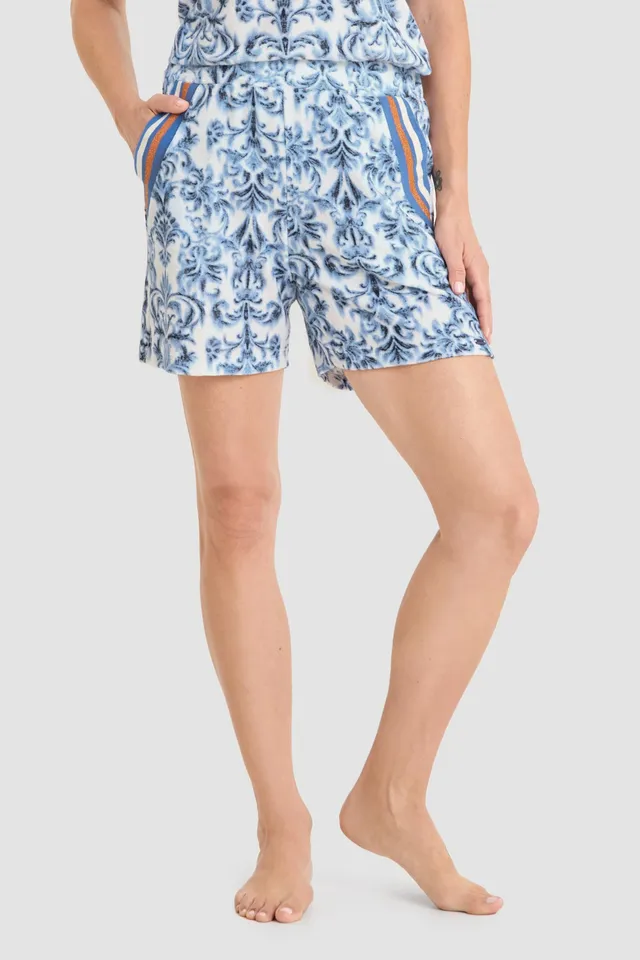 r-sch-be-happy-frottee-ornament-shorts-blau-baumwolle image 1