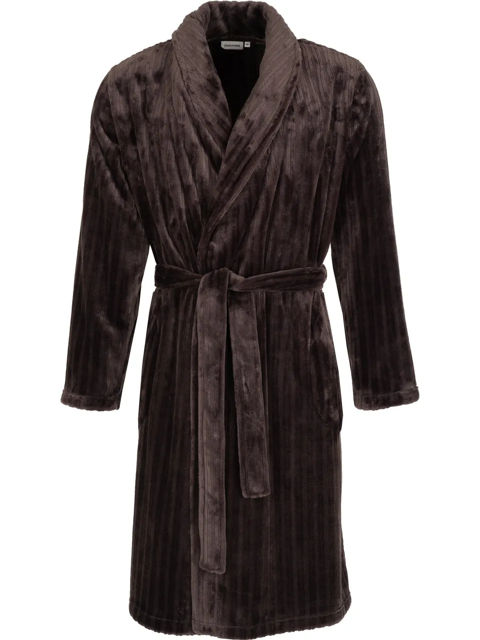 pastunette-urban-essence-bademantel-herren-braun-fleece image 1