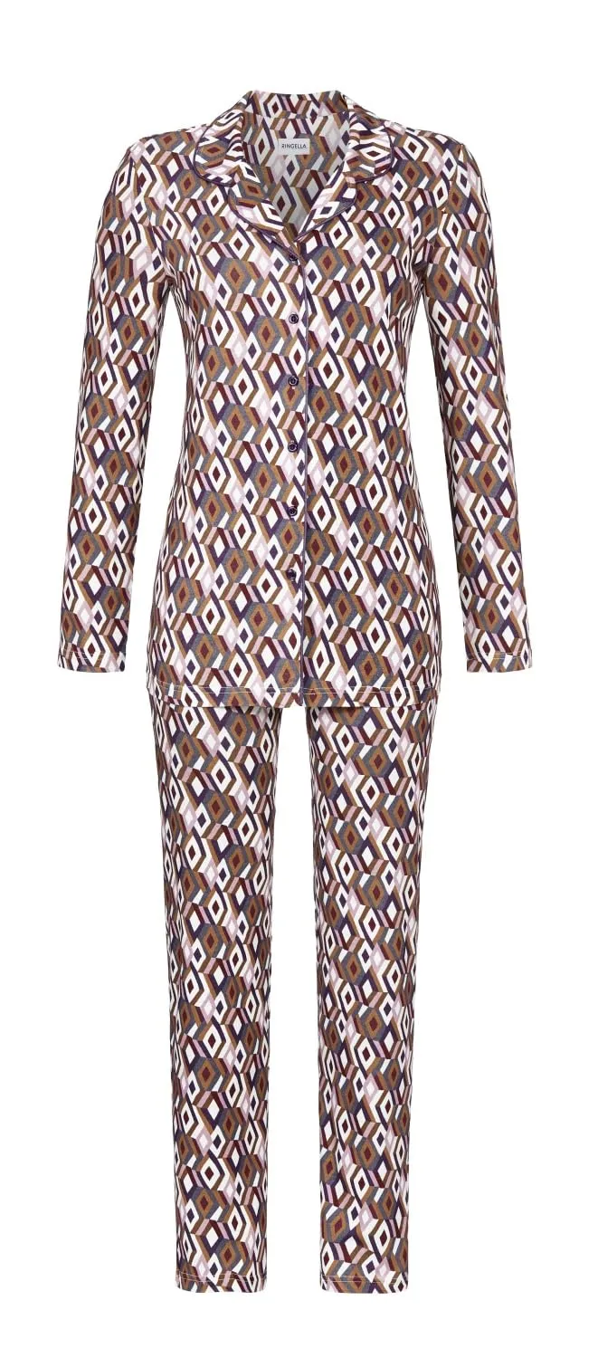 ringella-women-men-pyjama-modal-rauten-zweiteilig-gr-44 image 1