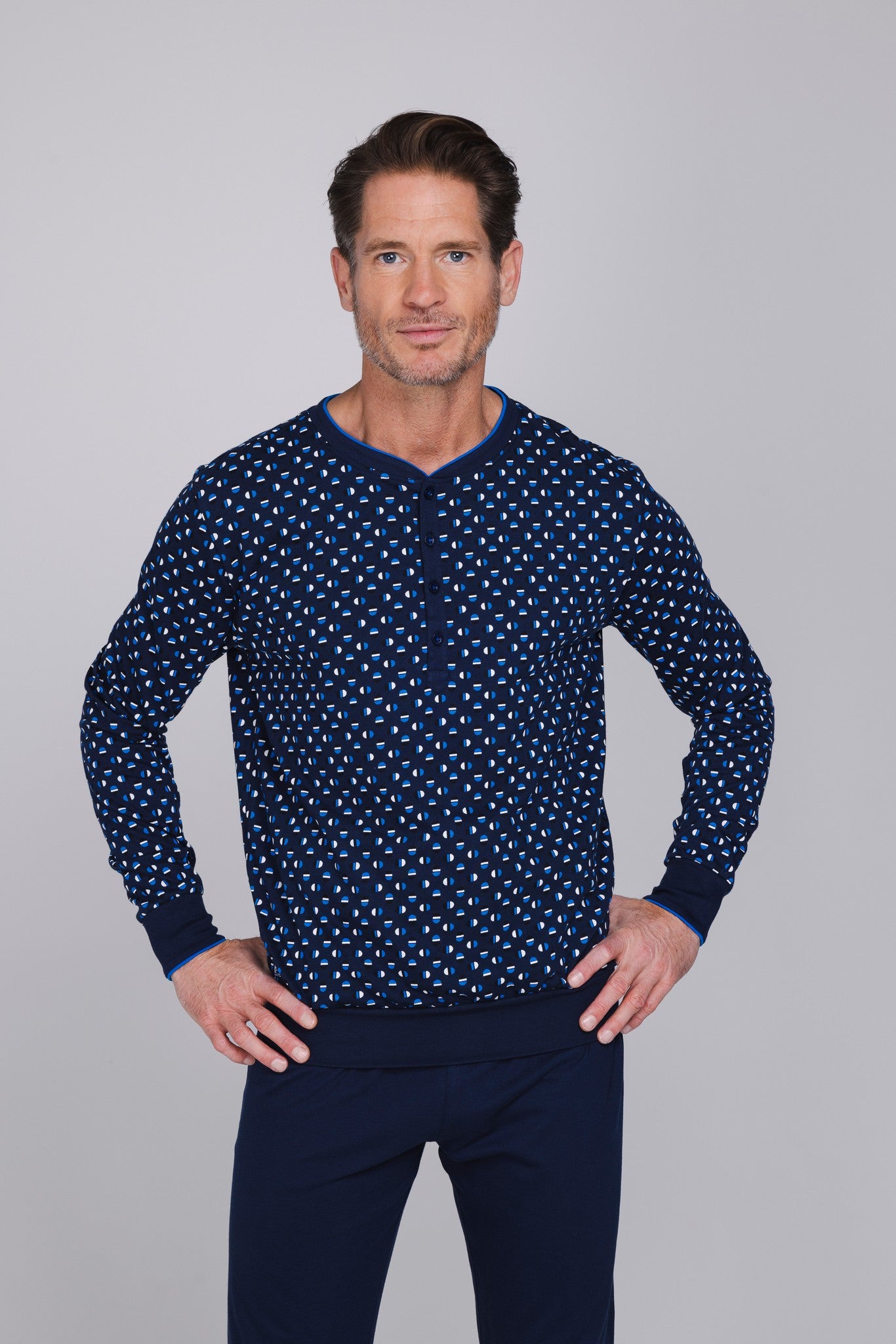pastunette-blue-draft-pyjama-herren-baumwolle-dunkelblau image 6
