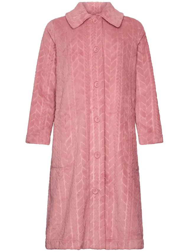 pastunette-rose-stream-bademantel-rosa-fleece-mit-taschen image 1