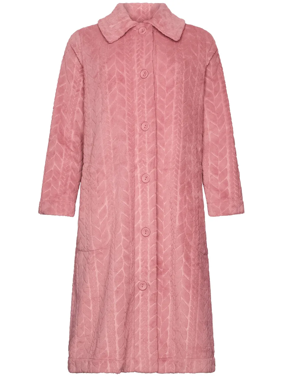 pastunette-rose-stream-bademantel-rosa-fleece-mit-taschen image 1