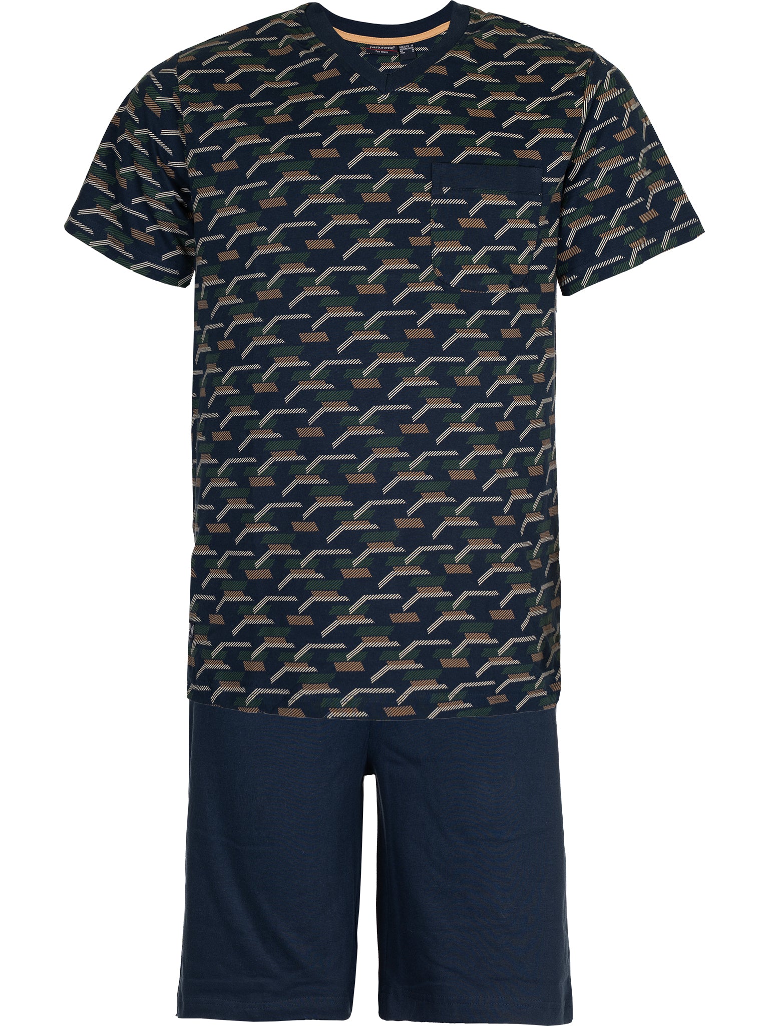 pastunette-shortama-blau-kurzpyjama-baumwolle-gro-e-gr-en image 1