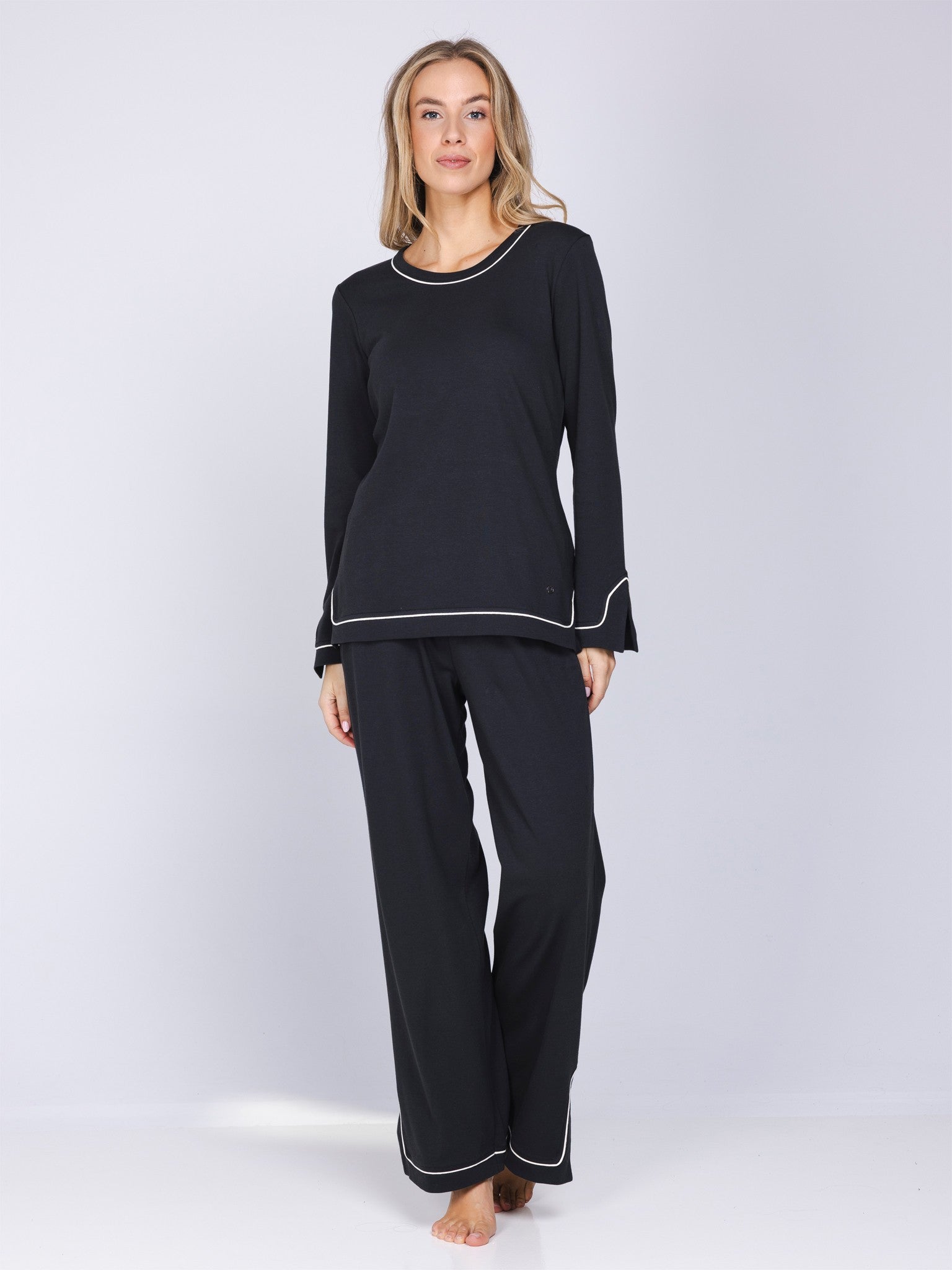 pastunette-premium-midnight-haze-pyjama-grau-baumwolle image 5