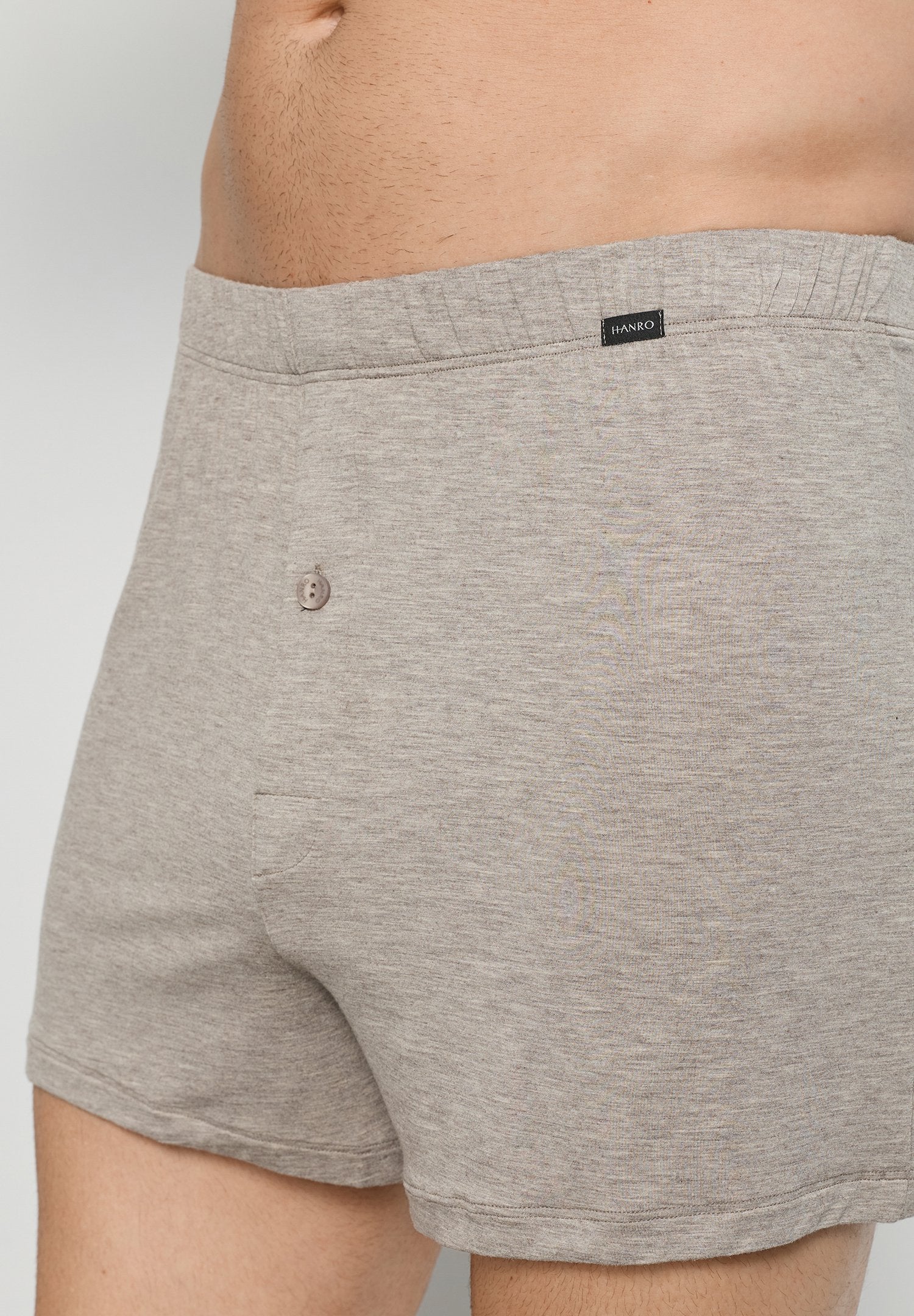 hanro-casuals-daywear-boxers-boxershorts-hazelnut-melange-viskose image 7
