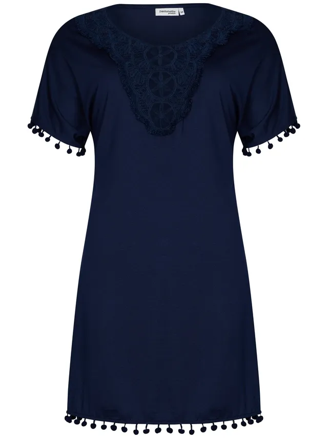 pastunette-beach-breeze-strandkleid-blau-spitze-85cm image 1