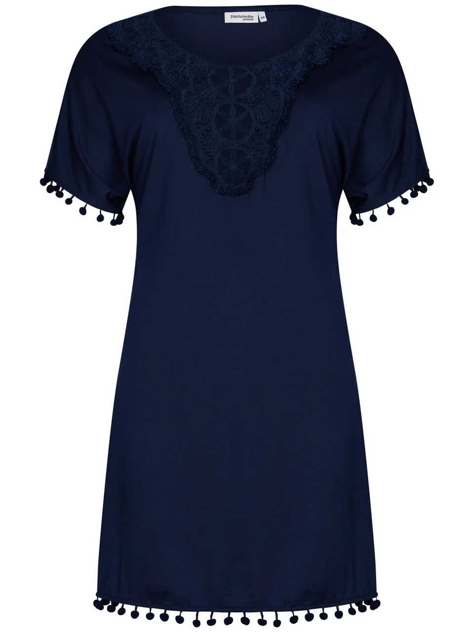 pastunette-beach-breeze-strandkleid-blau-spitze-85cm image 1