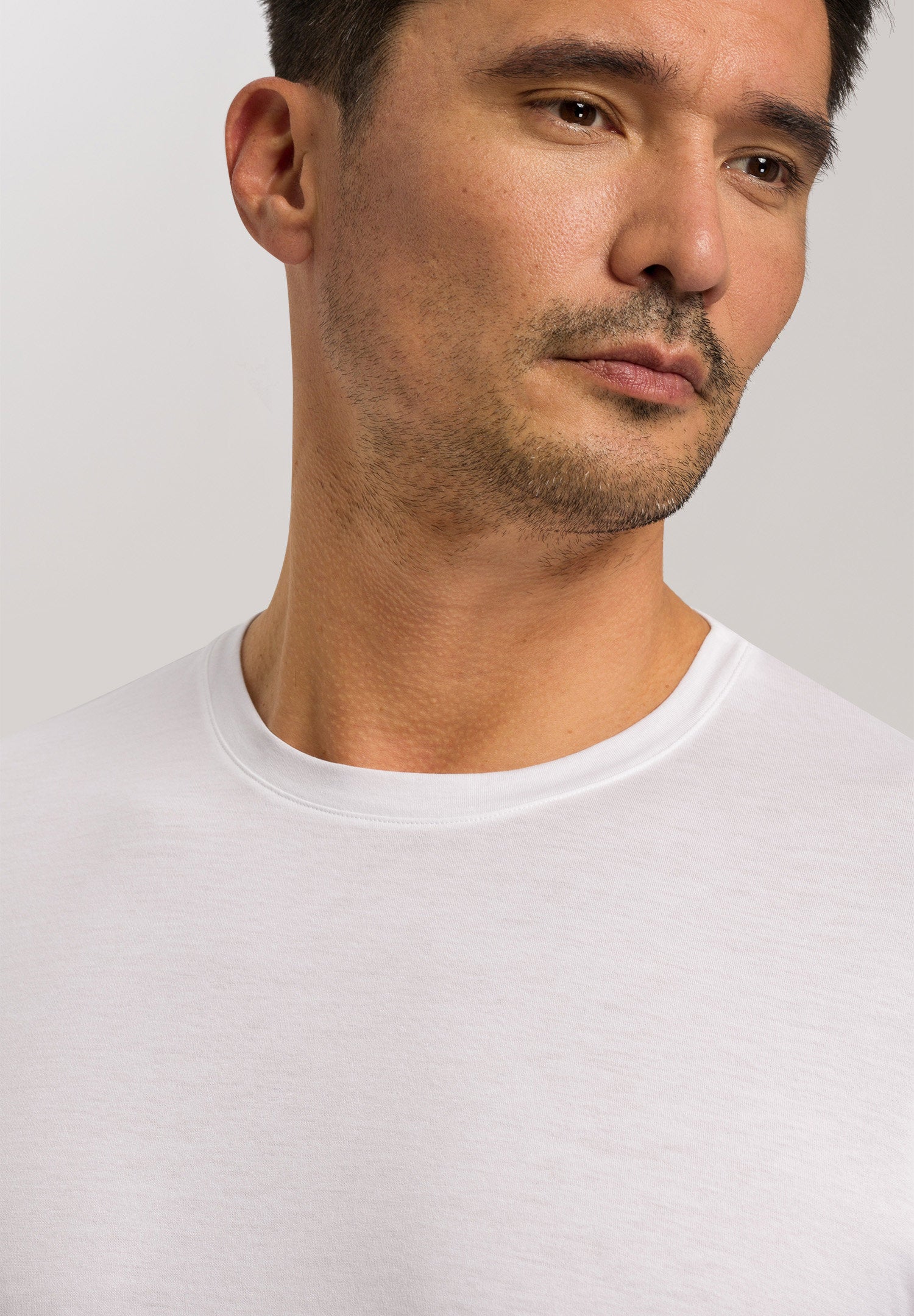 hanro-night-and-day-kurzarm-shirt-herren-wei-baumwolle image 6
