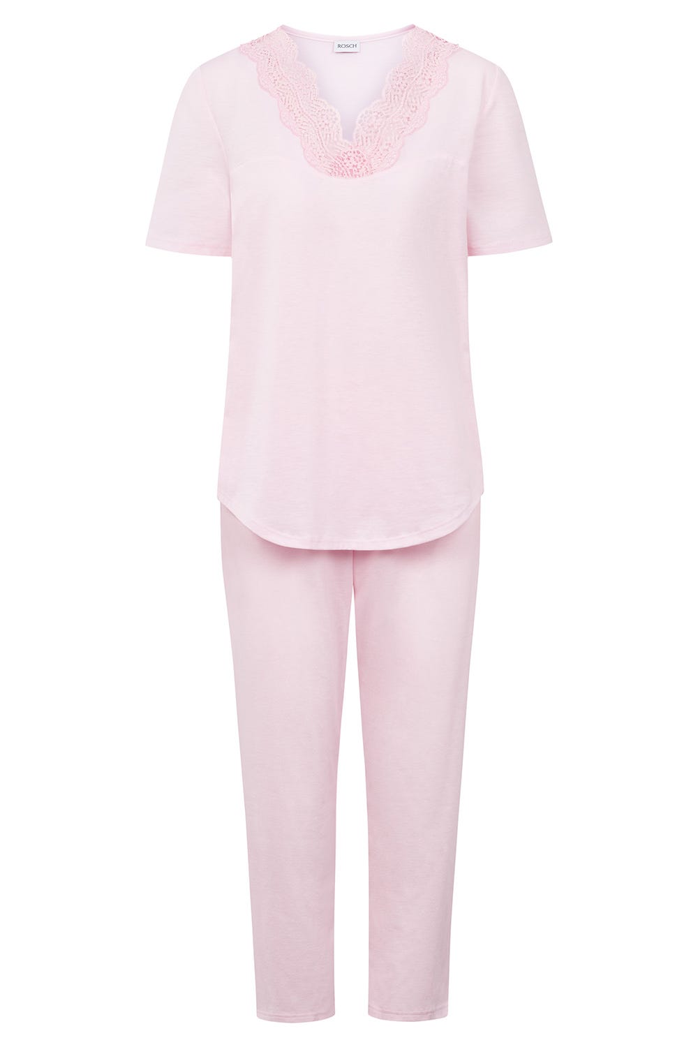 r-sch-be-happy-pyjama-7-8-rosa-kurzarm-mit-spitze image 2