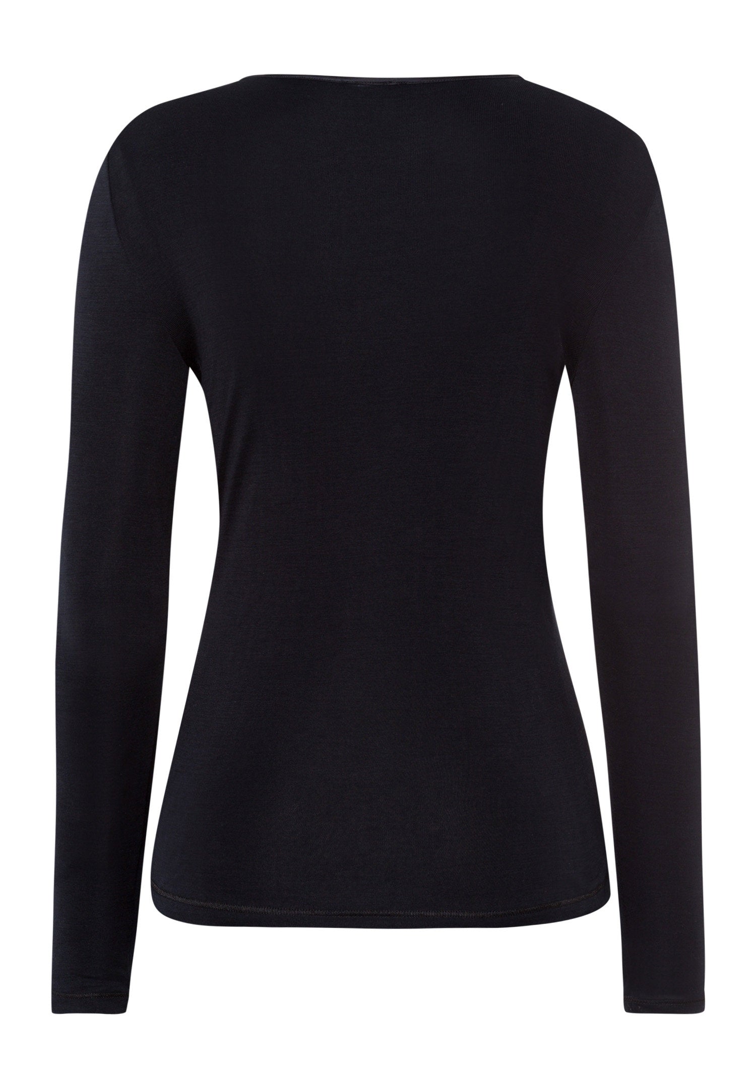 hanro-pure-silk-langarmshirt-schwarz-damen-100-seide image 3