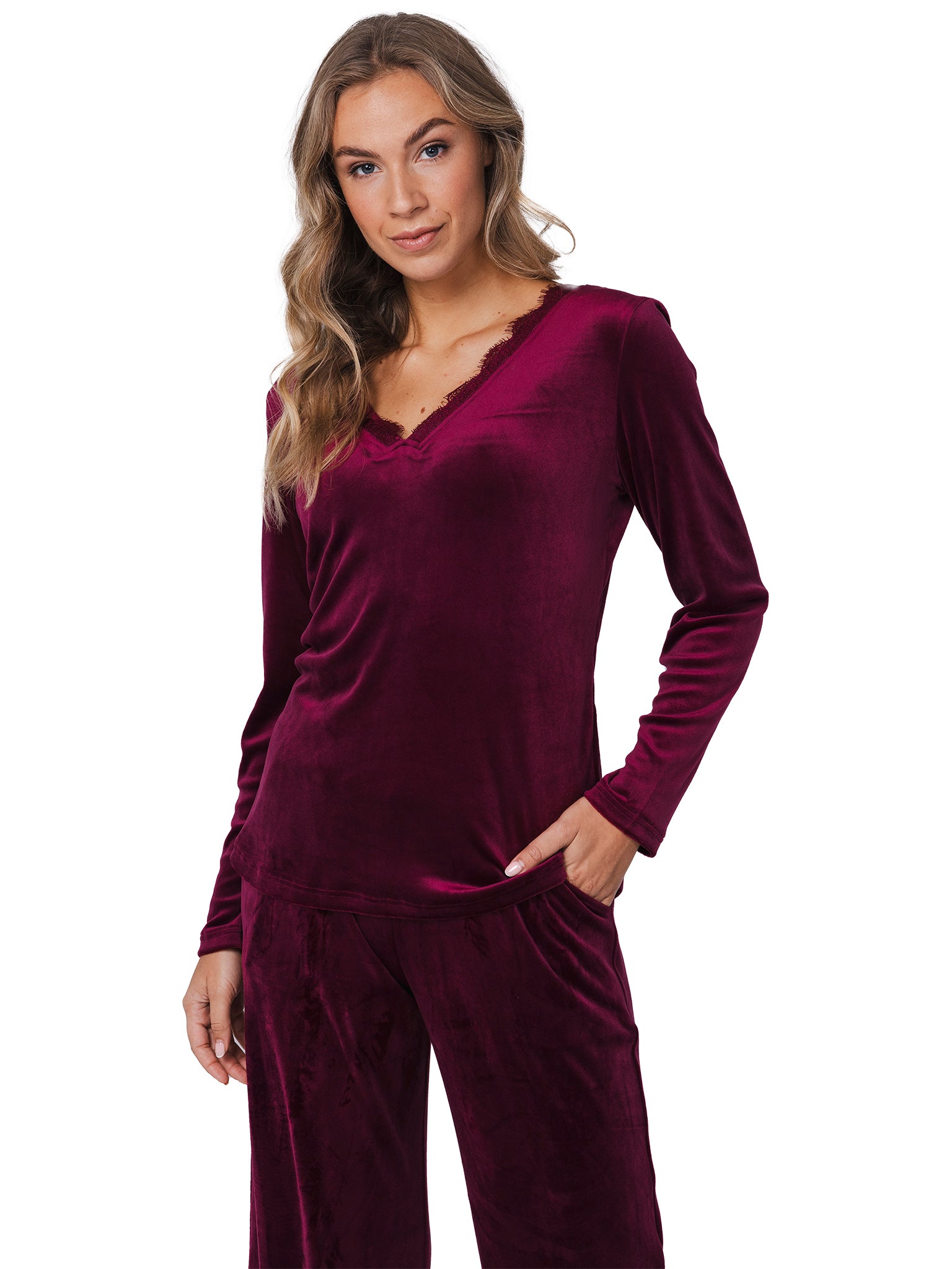 pastunette-premium-burgundy-dream-pyjama-bordeaux-velours image 5