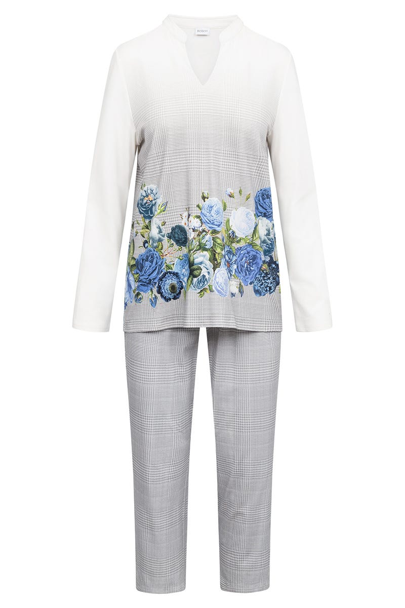 r-sch-be-happy-pyjama-7-8-blau-rosen-karo-langarm image 2