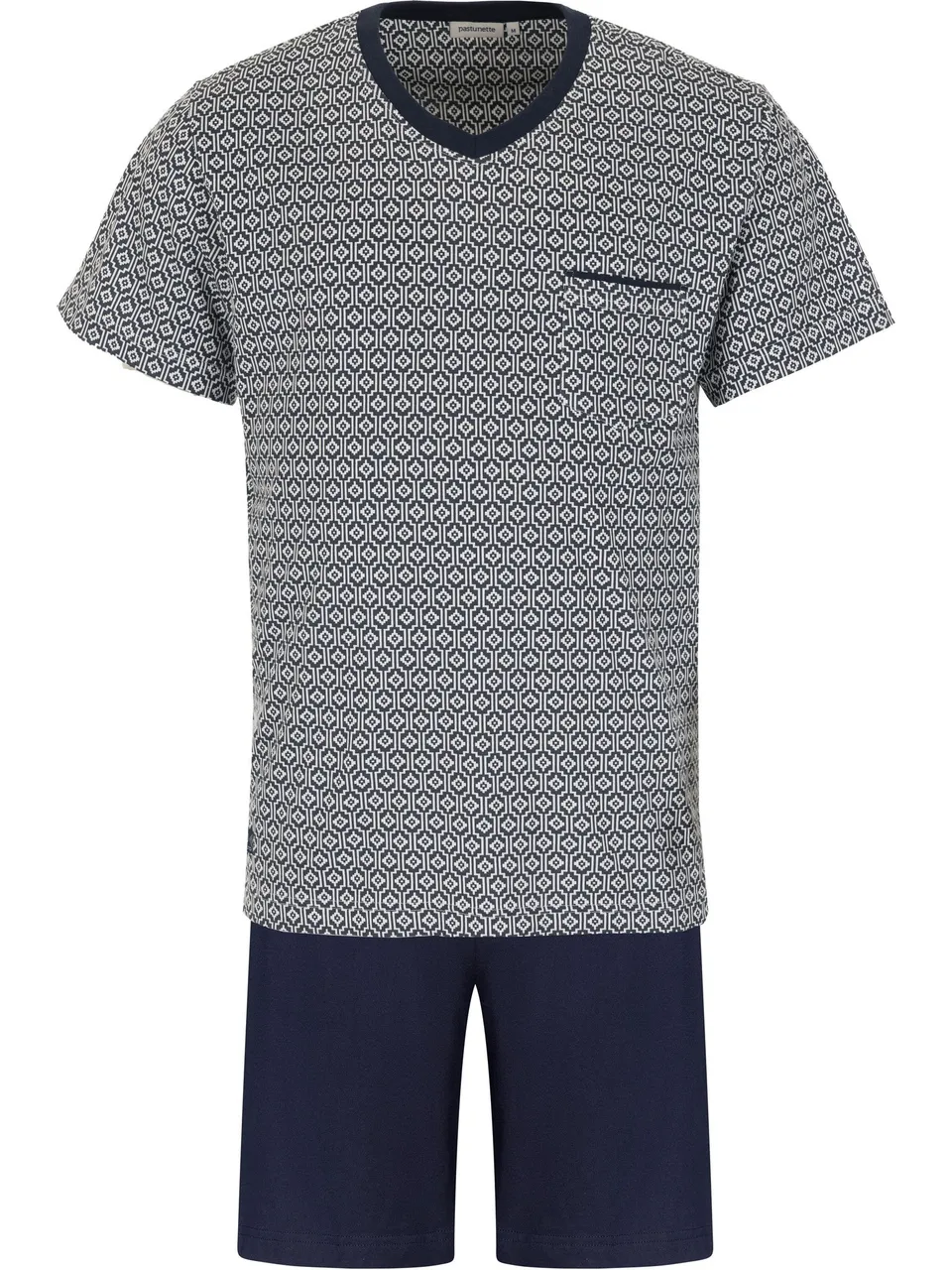 pastunette-cabana-shortama-blau-baumwolle image 1