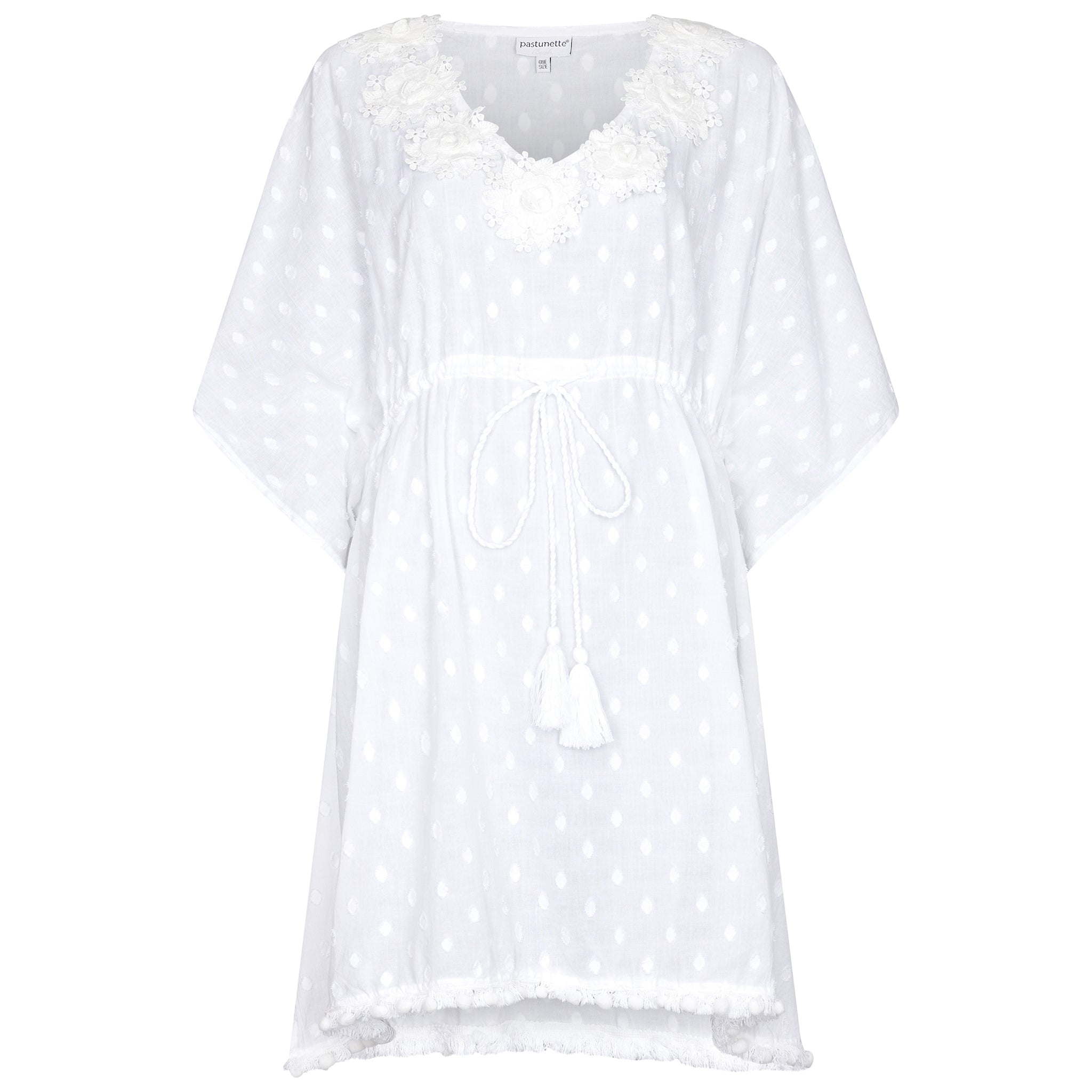 pastunette-beach-ibiza-cover-up-poncho-wei-baumwolle image 1