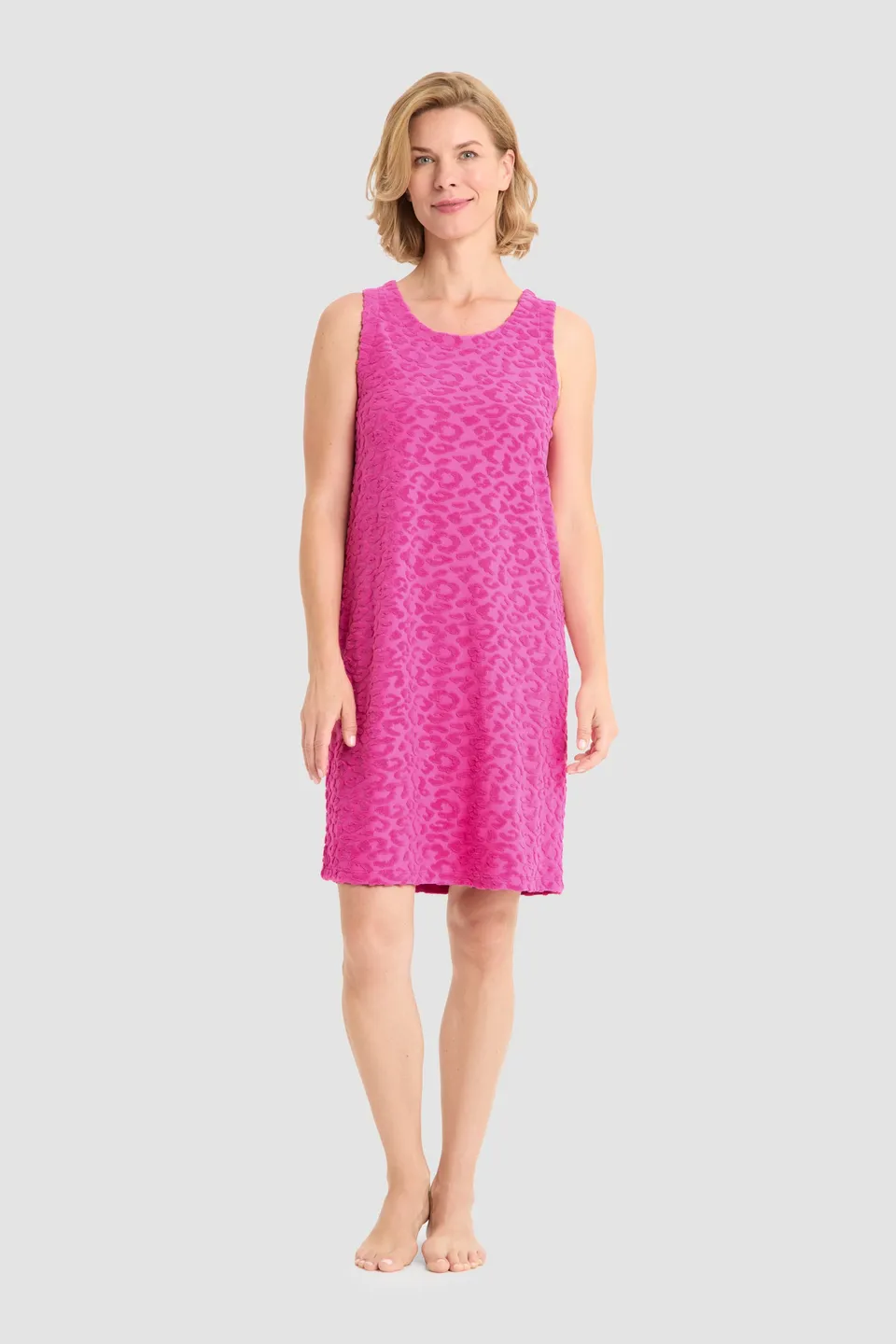 r-sch-be-happy-freizeitkleid-kurz-pink-leo-frottee image 1
