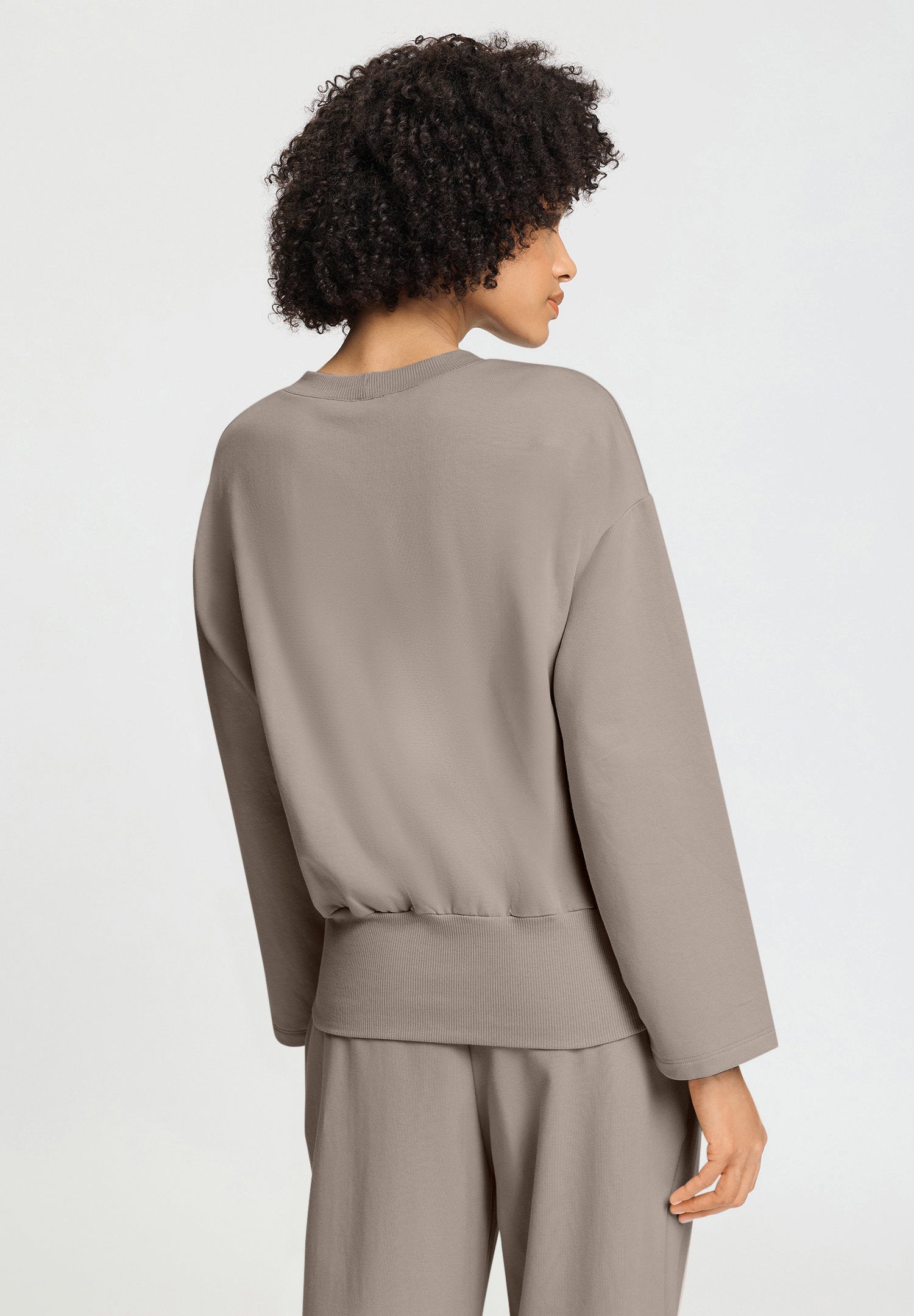 hanro-natural-living-sweatshirt-rose-grey-baumwolle image 4