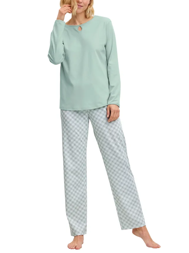 calida-sweet-dreams-pyjama-damen-44-46-light-aqua-baumwolle image 1