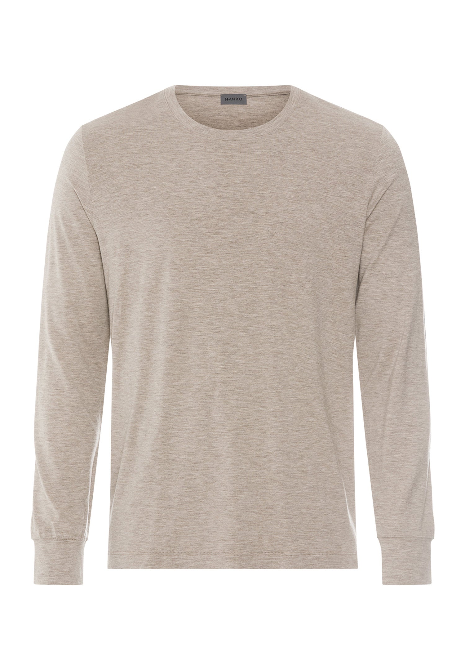 hanro-winter-casuals-langarmshirt-toffee-melange-wolle image 1