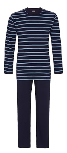 ringella-women-men-herren-schlafanzug-coolmax-ringel-navy-langarm image 8