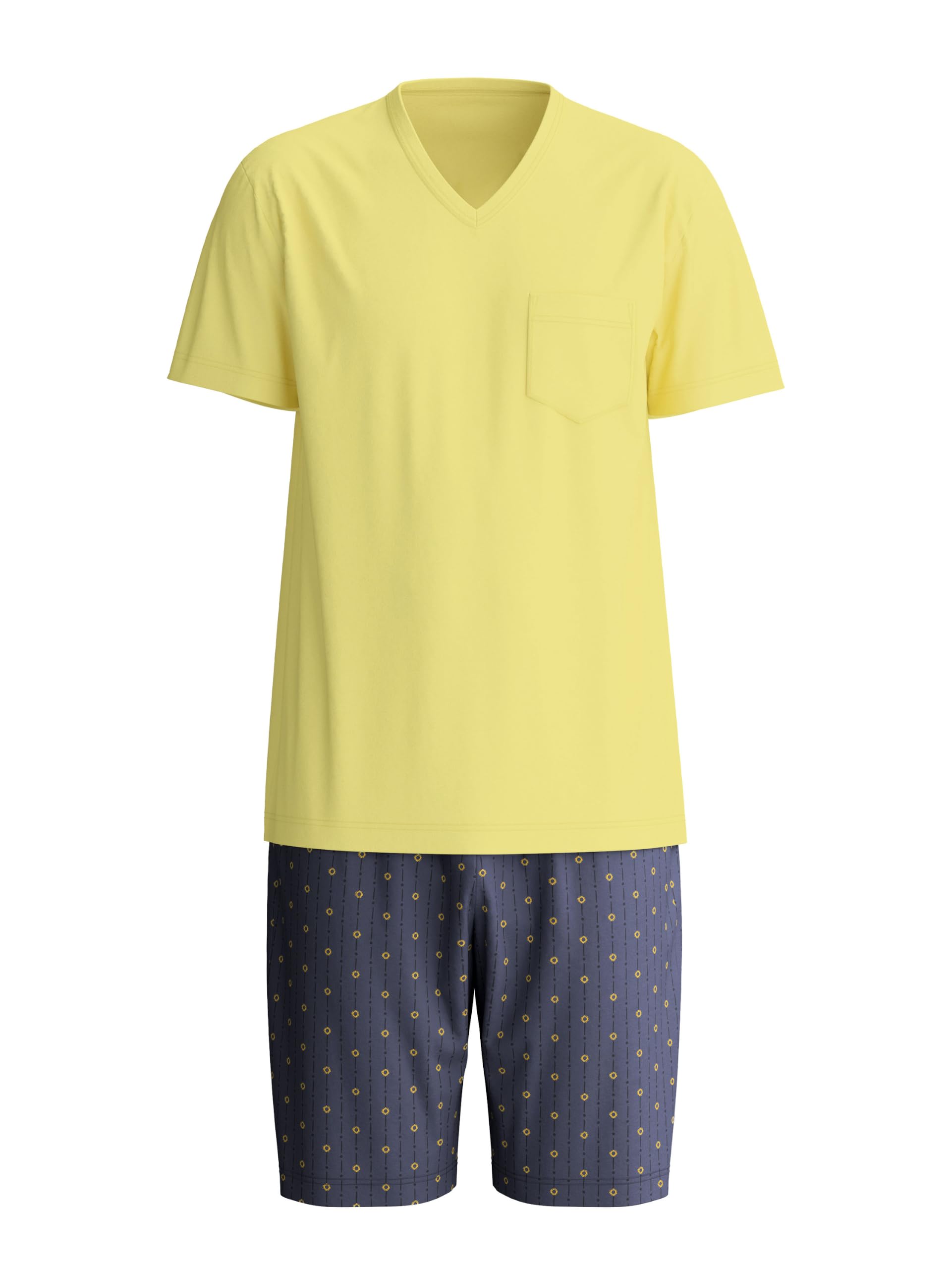 calida-relax-imprint-kurz-pyjama-herren-gr-50-baumwolle image 4