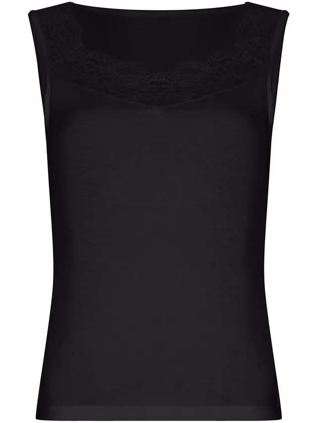 pastunette-premium-top-schwarz-rmellos-spitze-modal-wolle image 1