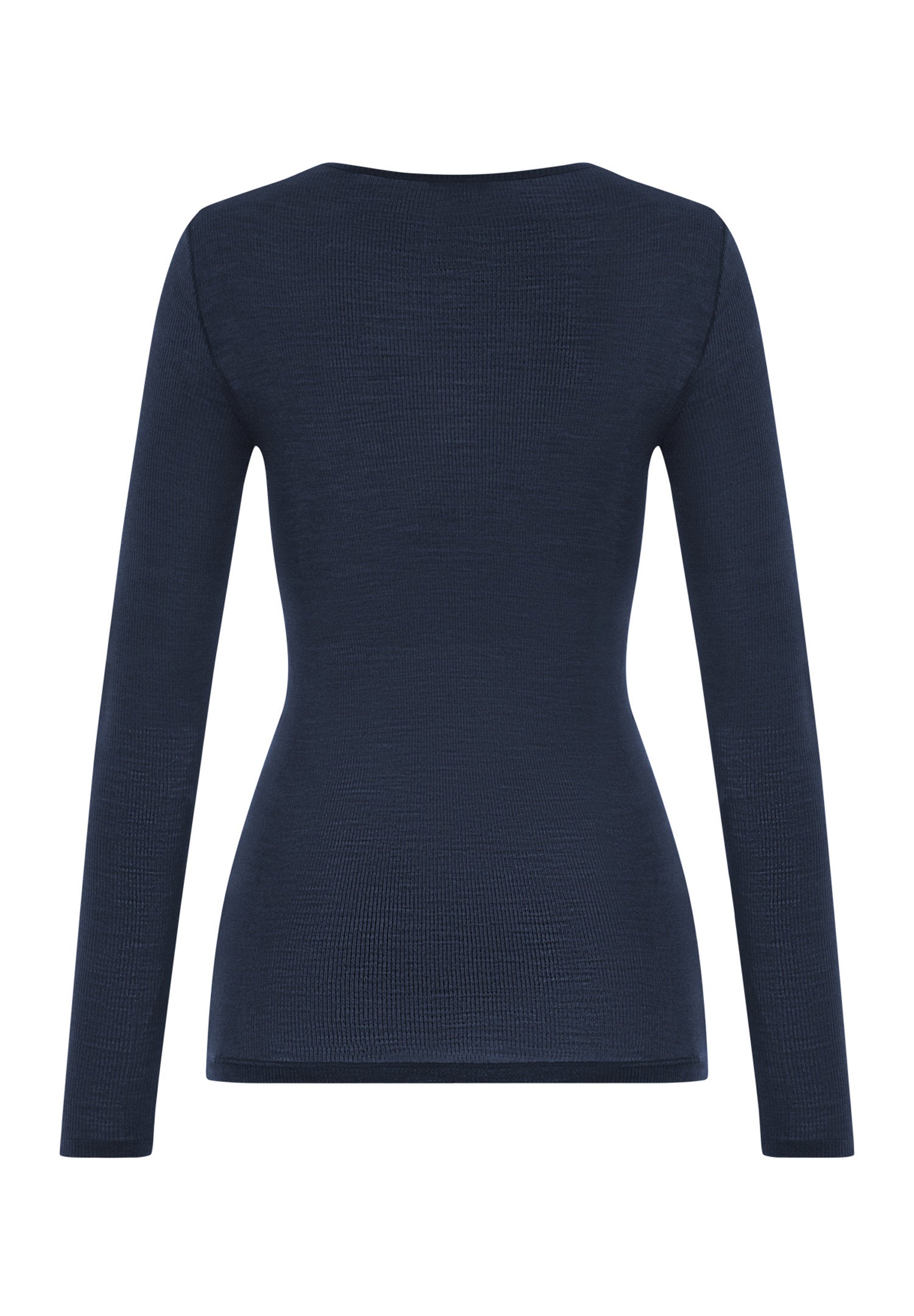 hanro-woolen-lace-langarmshirt-deep-navy-wolle-seide-spitze image 3