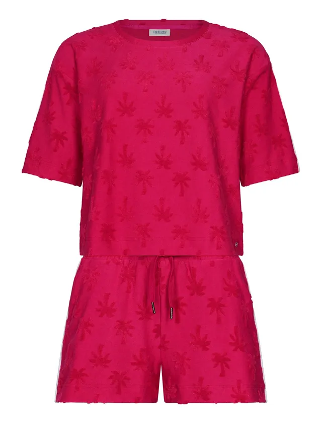 myrebelle-palm-springs-shortama-pink-palmen-frottee image 1