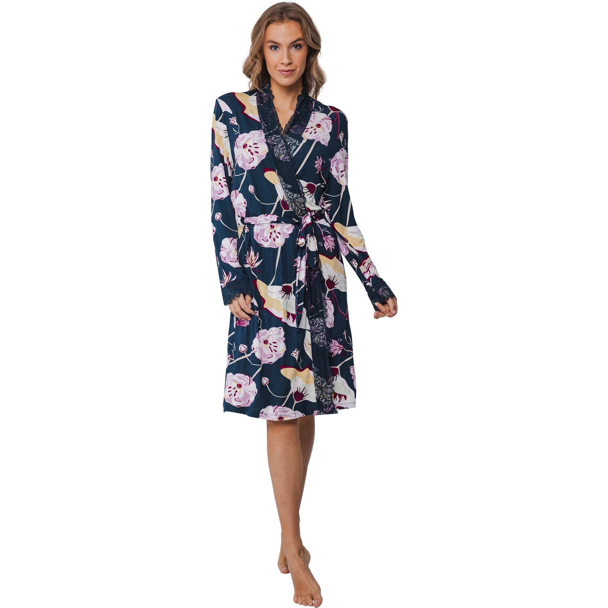 pastunette-premium-art-deco-kimono-dunkelblau-blumen-viskose image 2