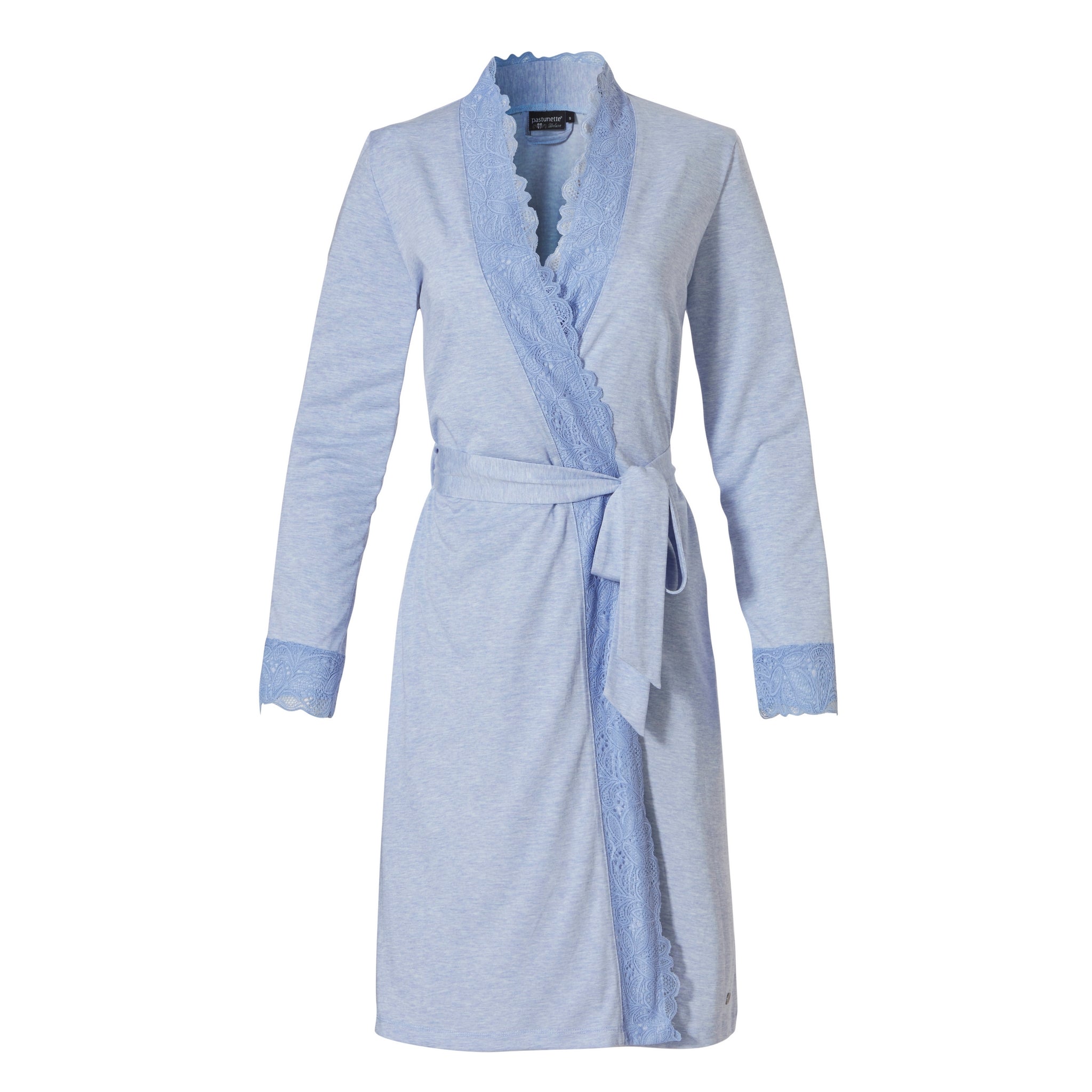 pastunette-powder-blue-morgenmantel-blau-modal-spitze image 1