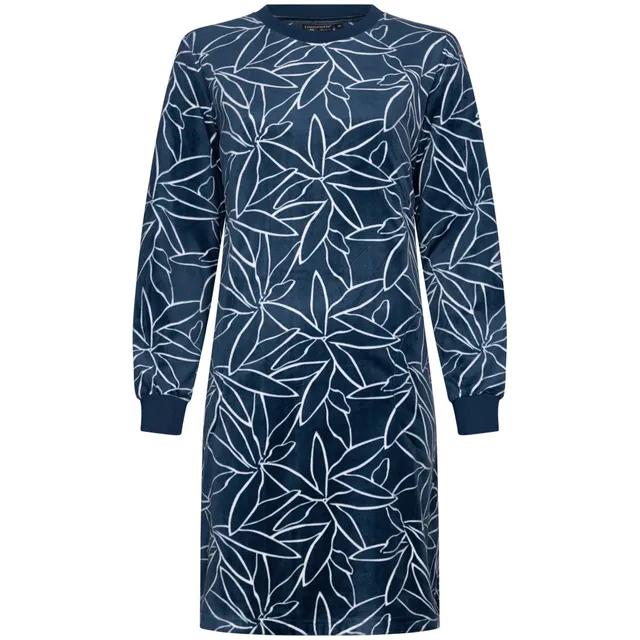 pastunette-premium-art-deco-nachthemd-fleece-dunkelblau image 1