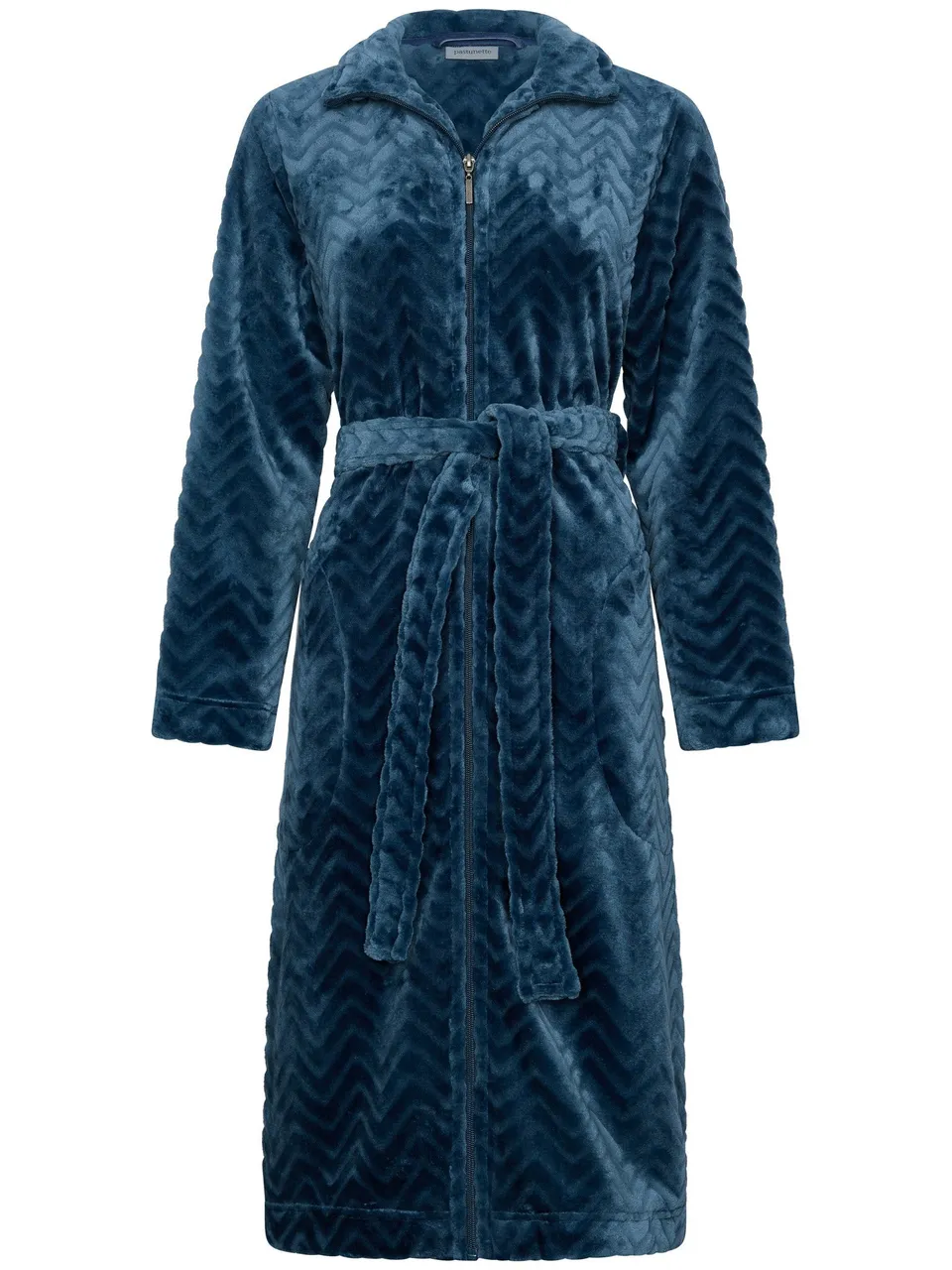 pastunette-nordic-bloom-bademantel-blau-flannel-fleece image 1