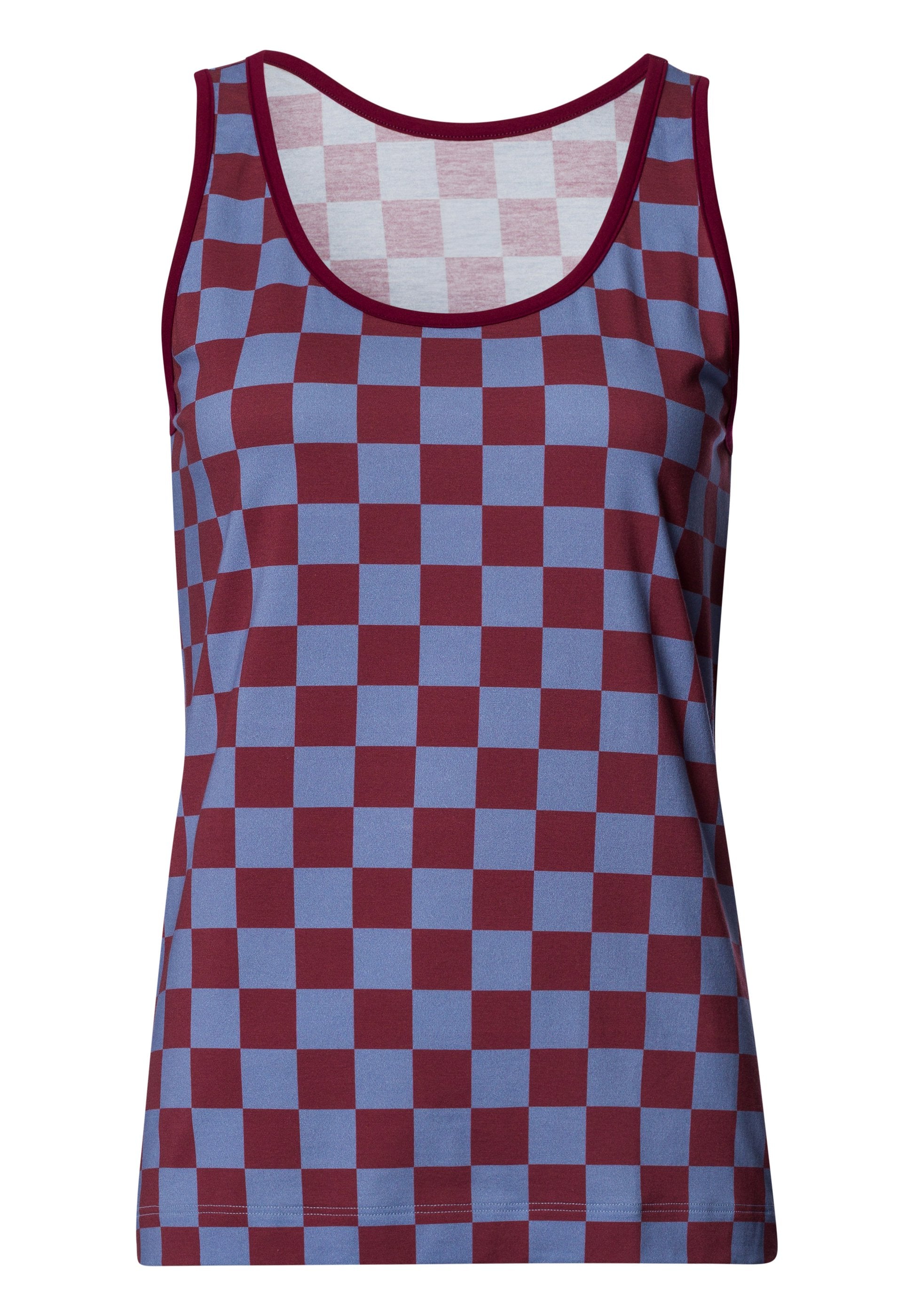 hanro-arthur-arbesser-076342-tank-top-chess-print-baumwolle image 2