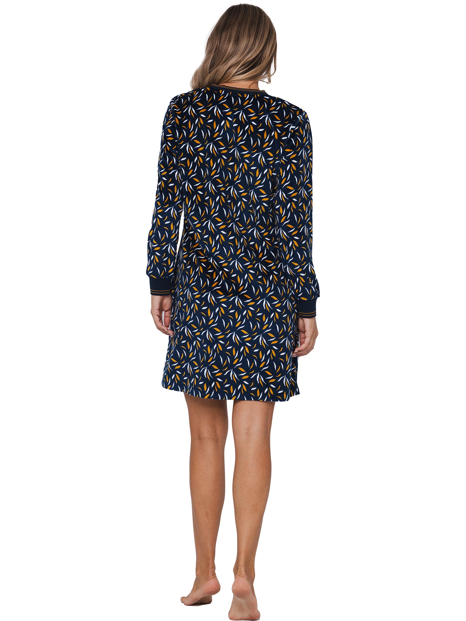 pastunette-moonlite-nachthemd-blau-langarm-velours-fleece image 3