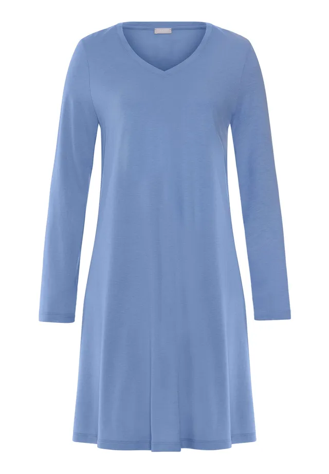 hanro-sleep-lounge-nachthemd-langarm-bluebird-95cm-tencel image 1