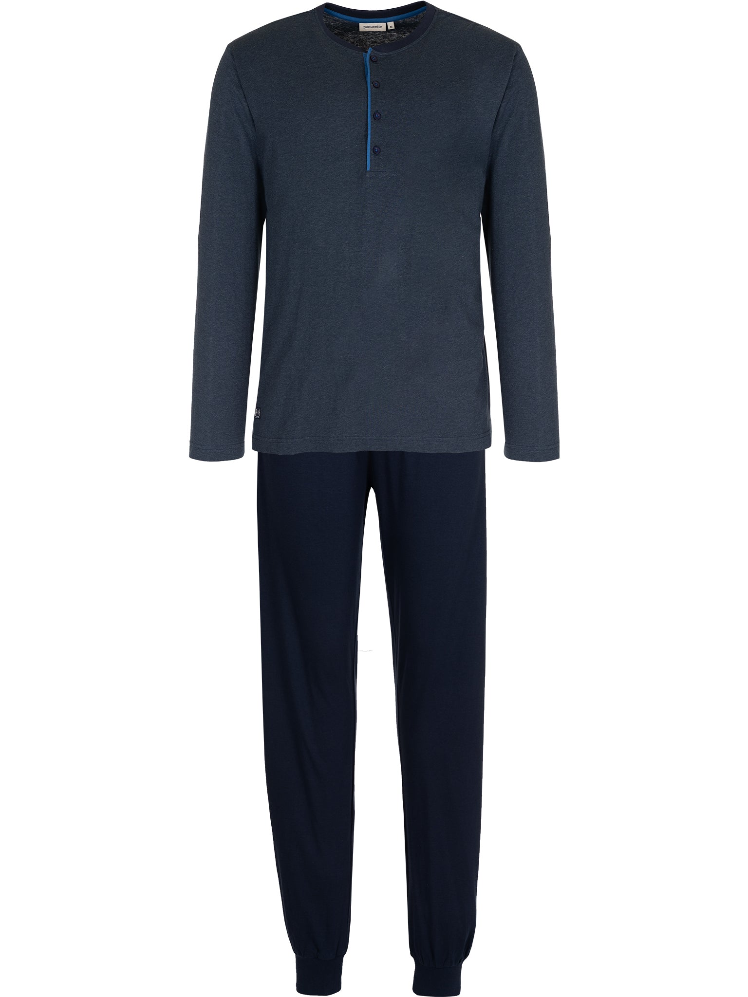 pastunette-noos-pyjama-dunkelblau-baumwolle-langarm image 1